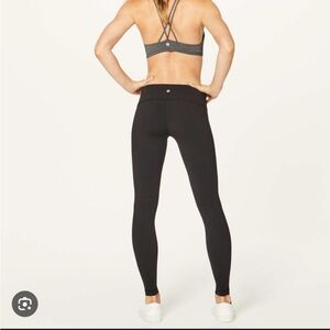 Lululemon Black Low Rise Wunder Under Leggings Sz 8